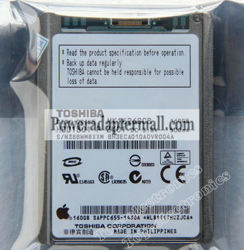 1.8"160GB Toshiba MK1626GCB Hard Disk Drive for iPod Classic 6t